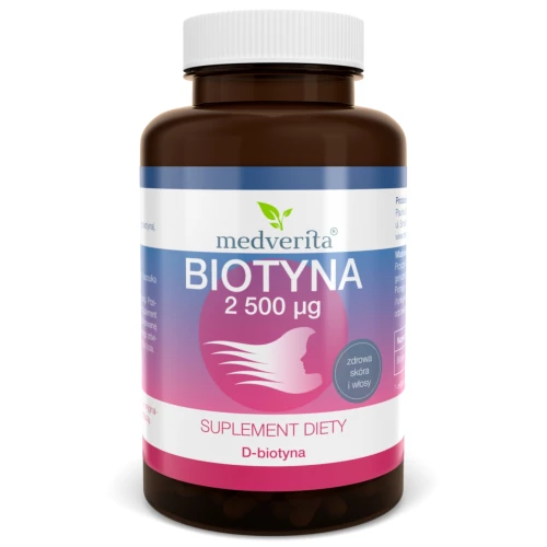 Medverita - Biotyna 2500 mcg - 90 kapsułek Medverita - Biotyna 2500 mcg - 90 kapsułek